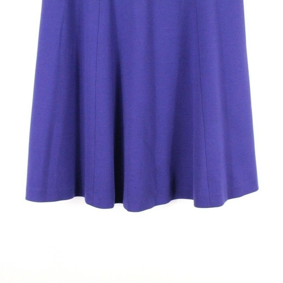 Catherine Malandrino Dress 4 Purple Black Short Sleeve Fit Flare Office Business - Picture 5 of 6